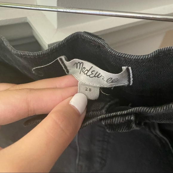 MADEWELL Black Raw Edge Mini Denim Skirt - Picture 5 of 7